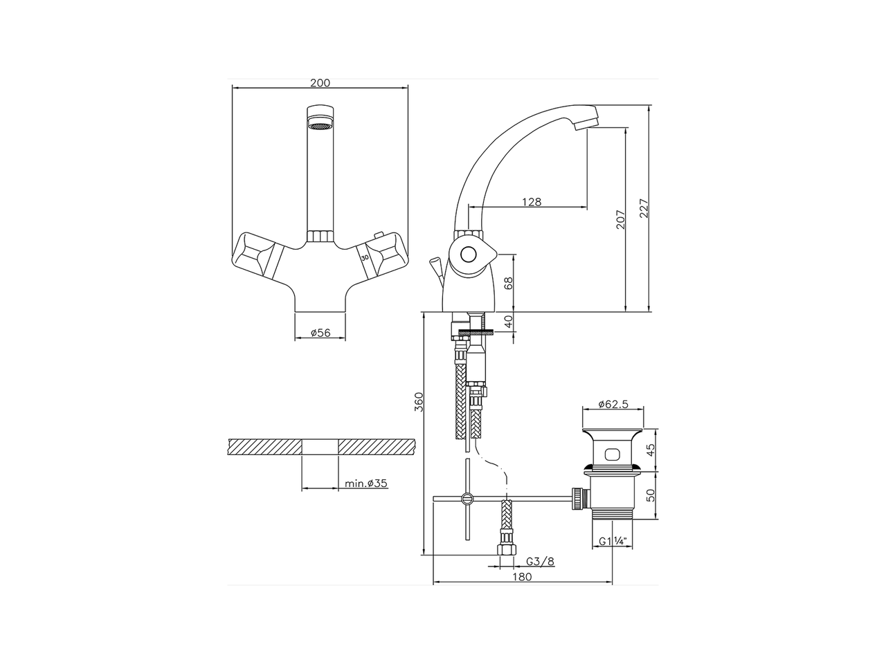 Miscelatore termostatico lavabo COLLETTIVITÀ_CLT52010 - v1