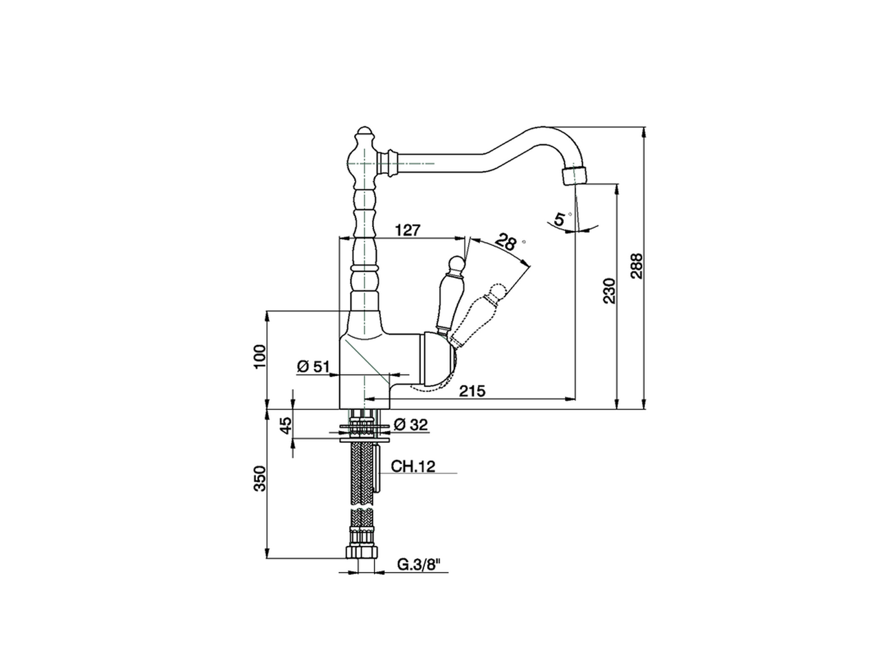 Miscelatore monocomando lavello KITCHEN_CM002530 - v1