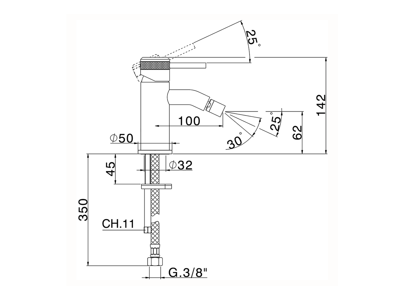 Miscelatore monocomando bidet CHRONOS_CR001560 - v1