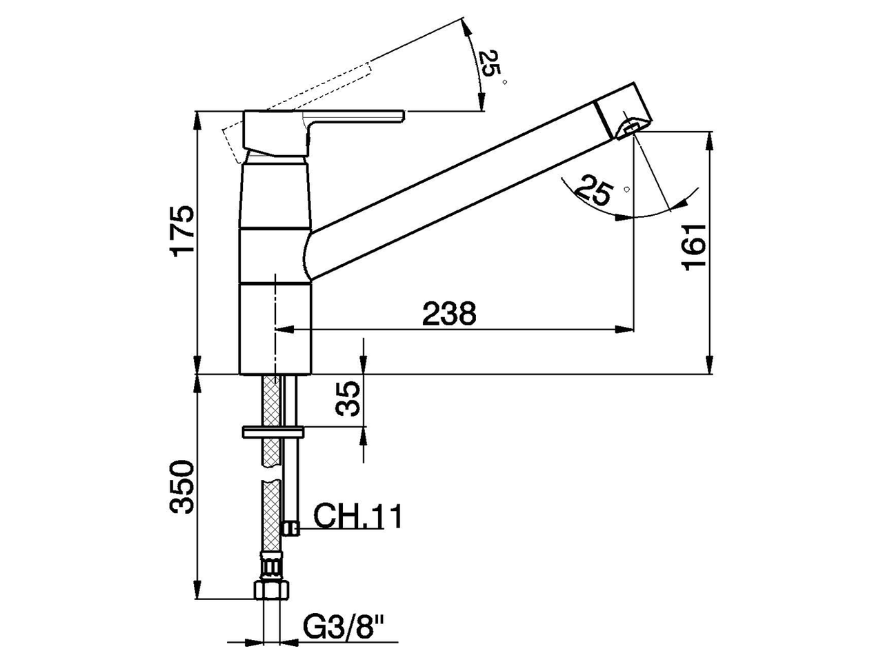 Miscelatore monocomando lavello KITCHEN_H2002580 - v1
