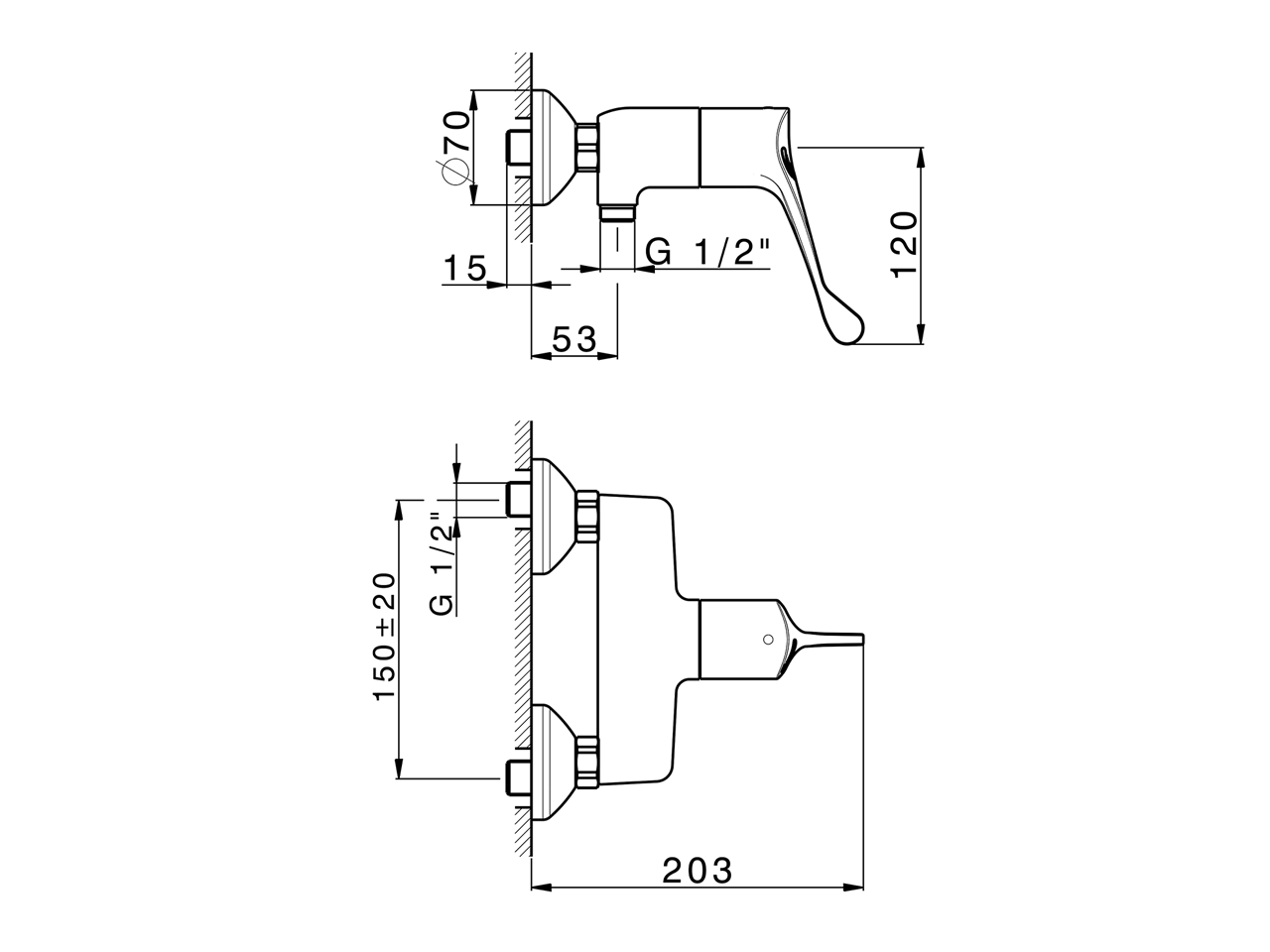 Miscelatore doccia Termo Sequenziale HTS Basic COLLETTIVITÀ_HBT01000 - v1