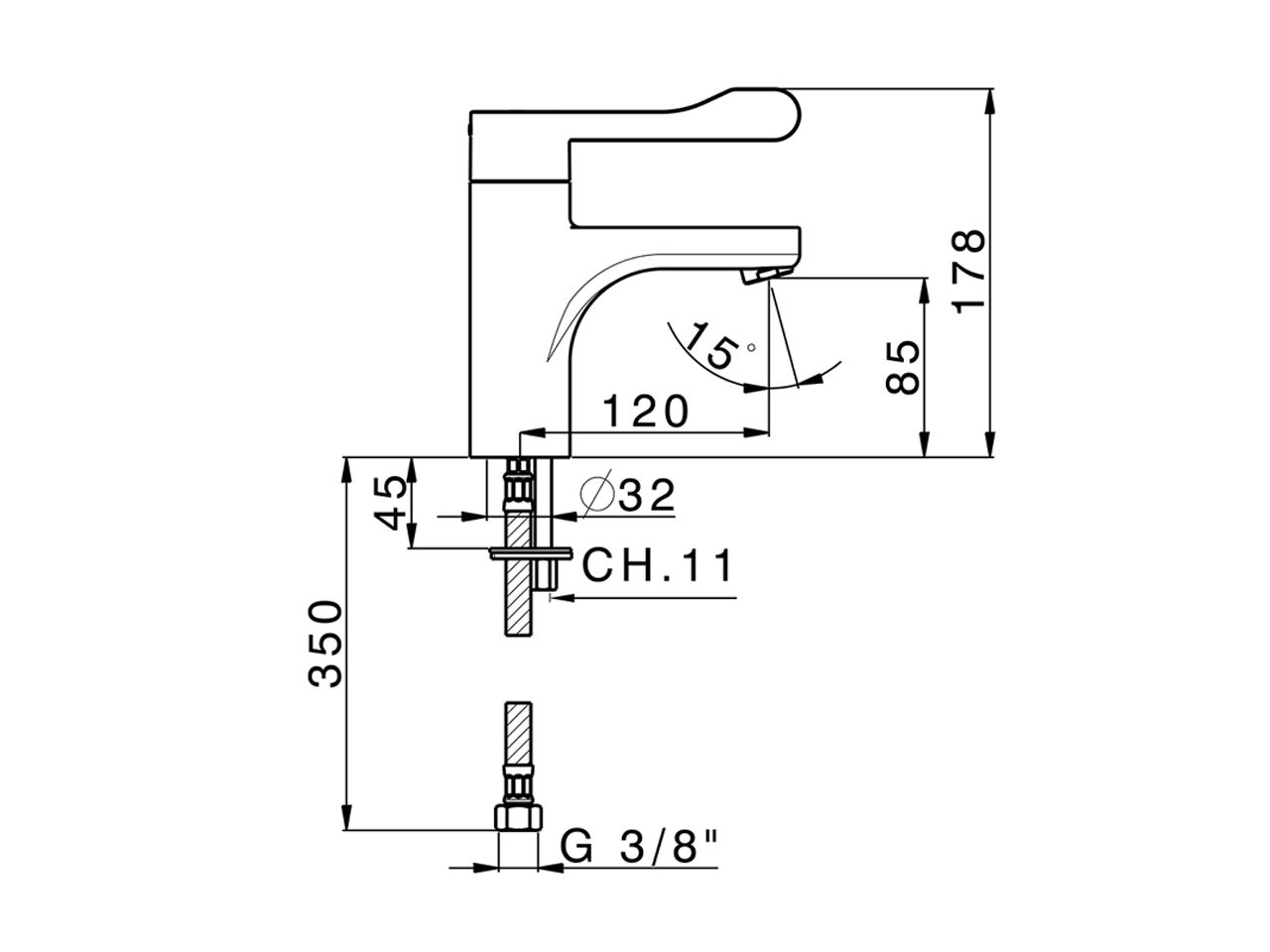 Miscelatore lavabo Termo Sequenziale HTS Design COLLETTIVITÀ_HDT54000 - v1