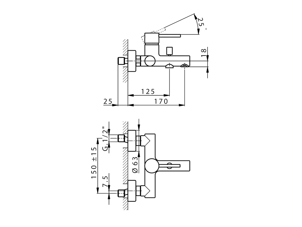 Miscelatore monocomando vasca NUOVA KIRUNA_K2000130 - v1