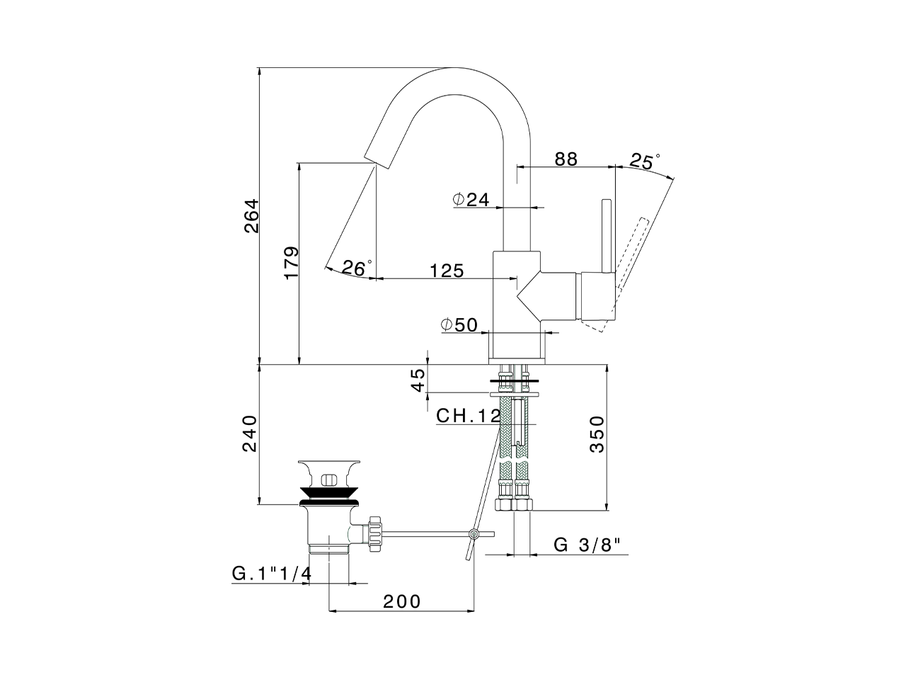 Miscelatore monocomando lavabo EnergySave NUOVA KIRUNA_K2000475 - v1