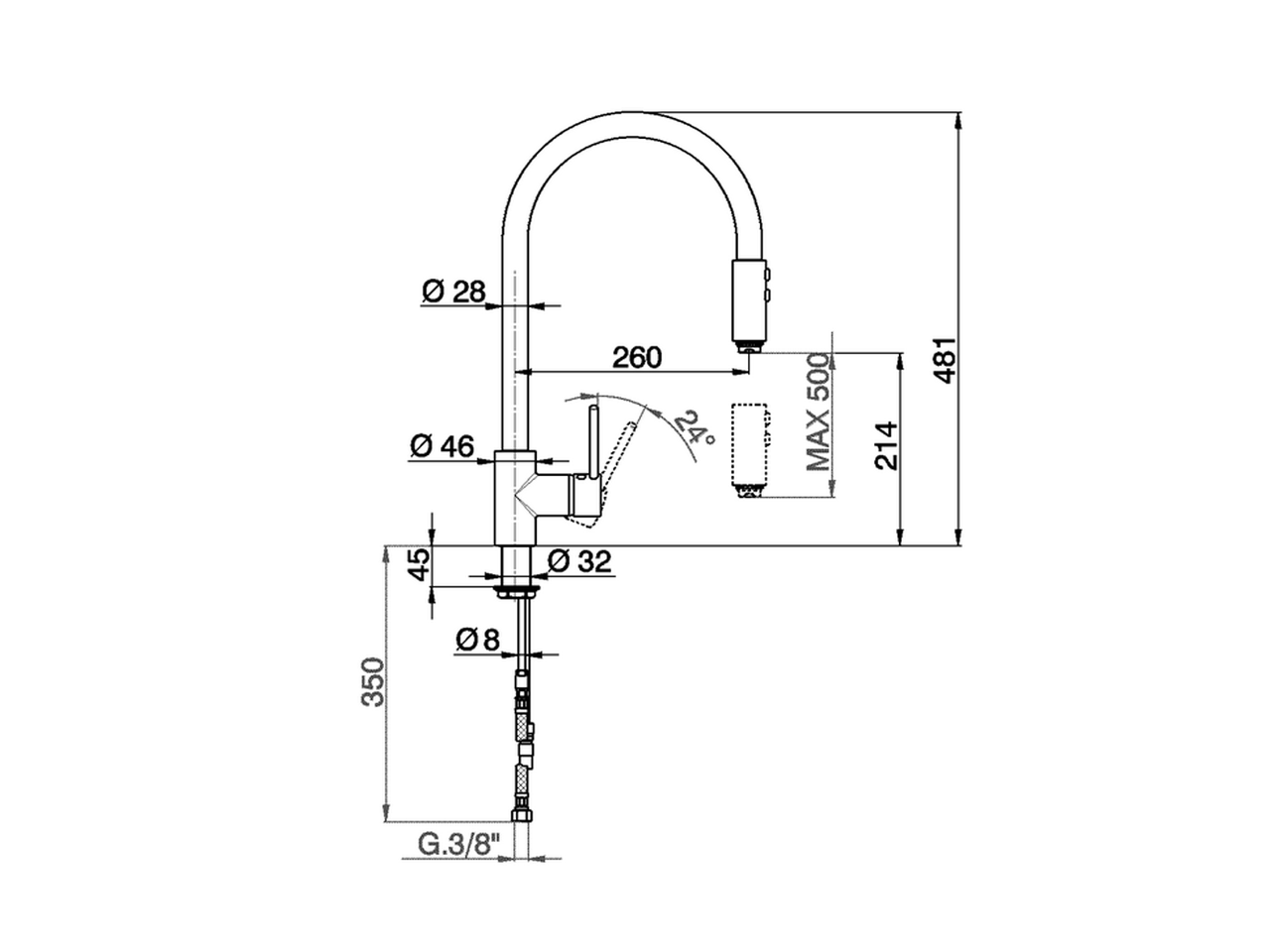Miscelatore monocomando lavello docc. estraibile KITCHEN_LL400570 - v1