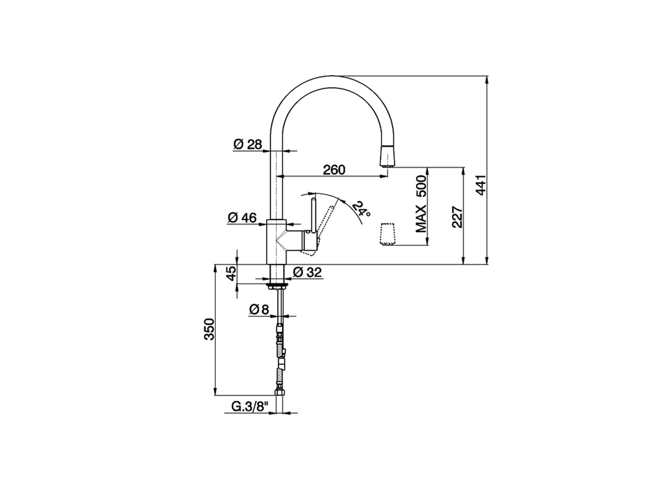 Miscelatore monocomando lavello docc. estraibile KITCHEN_LL401570 - v1