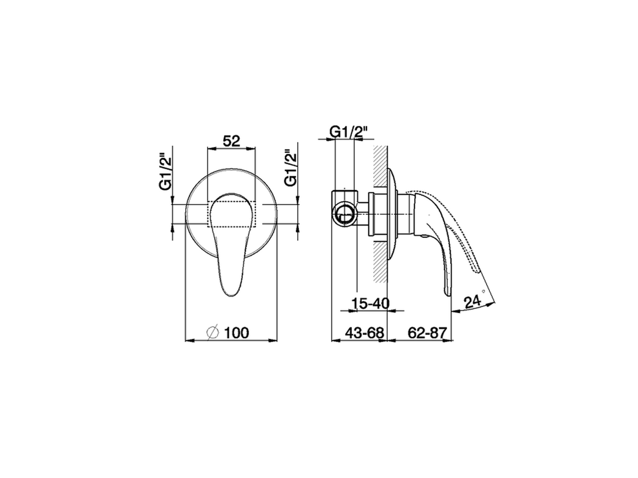 Miscelatore monocomando doccia incasso NORMA_NM000300 - v1