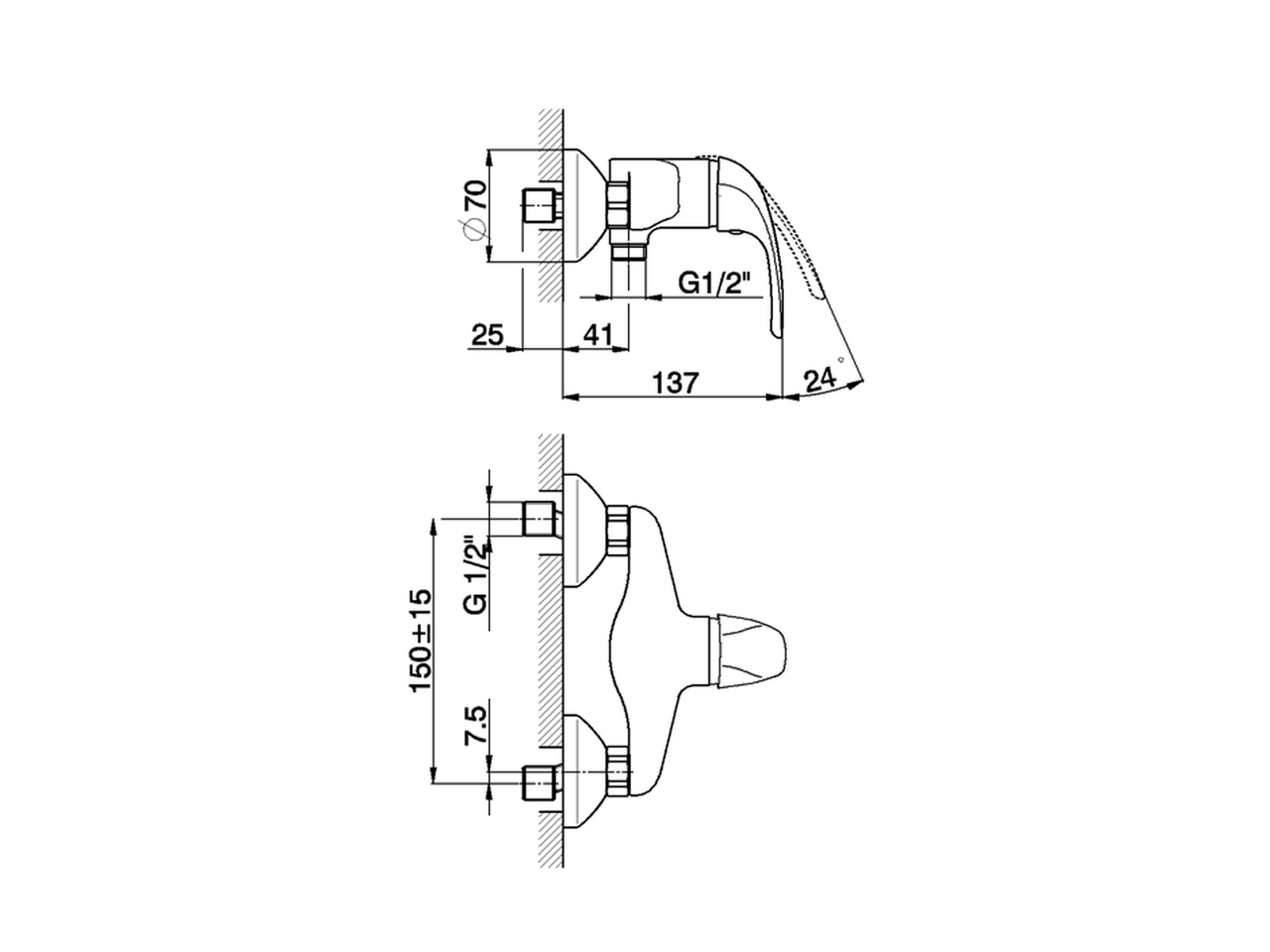 Miscelatore monocomando doccia NORMA_NM000440 - v1