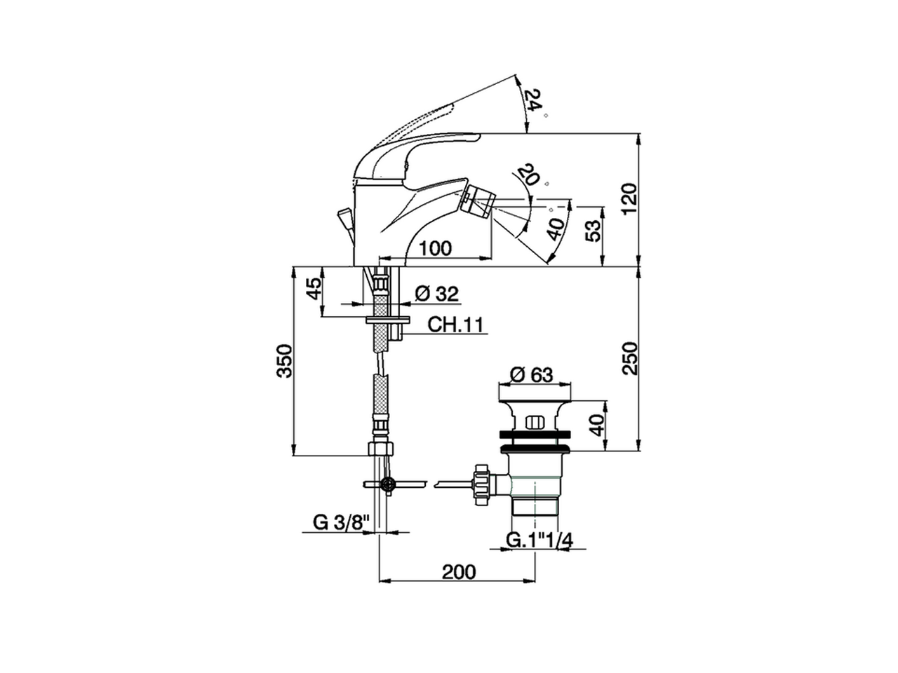 Miscelatore monocomando bidet NORMA_NM000551 - v1