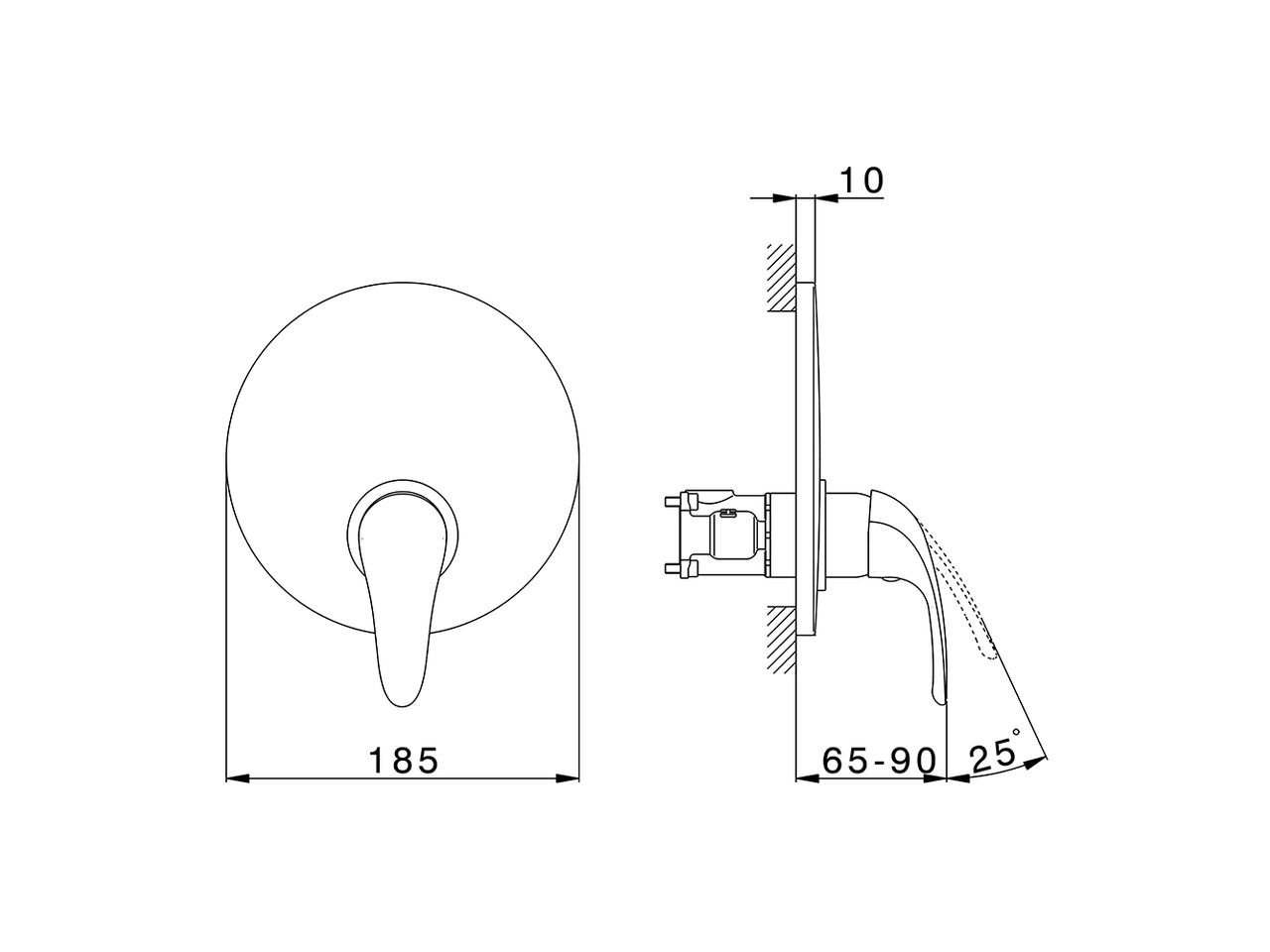 Completo Monocomando per One-Box NORMA_NM0BM010 - v1