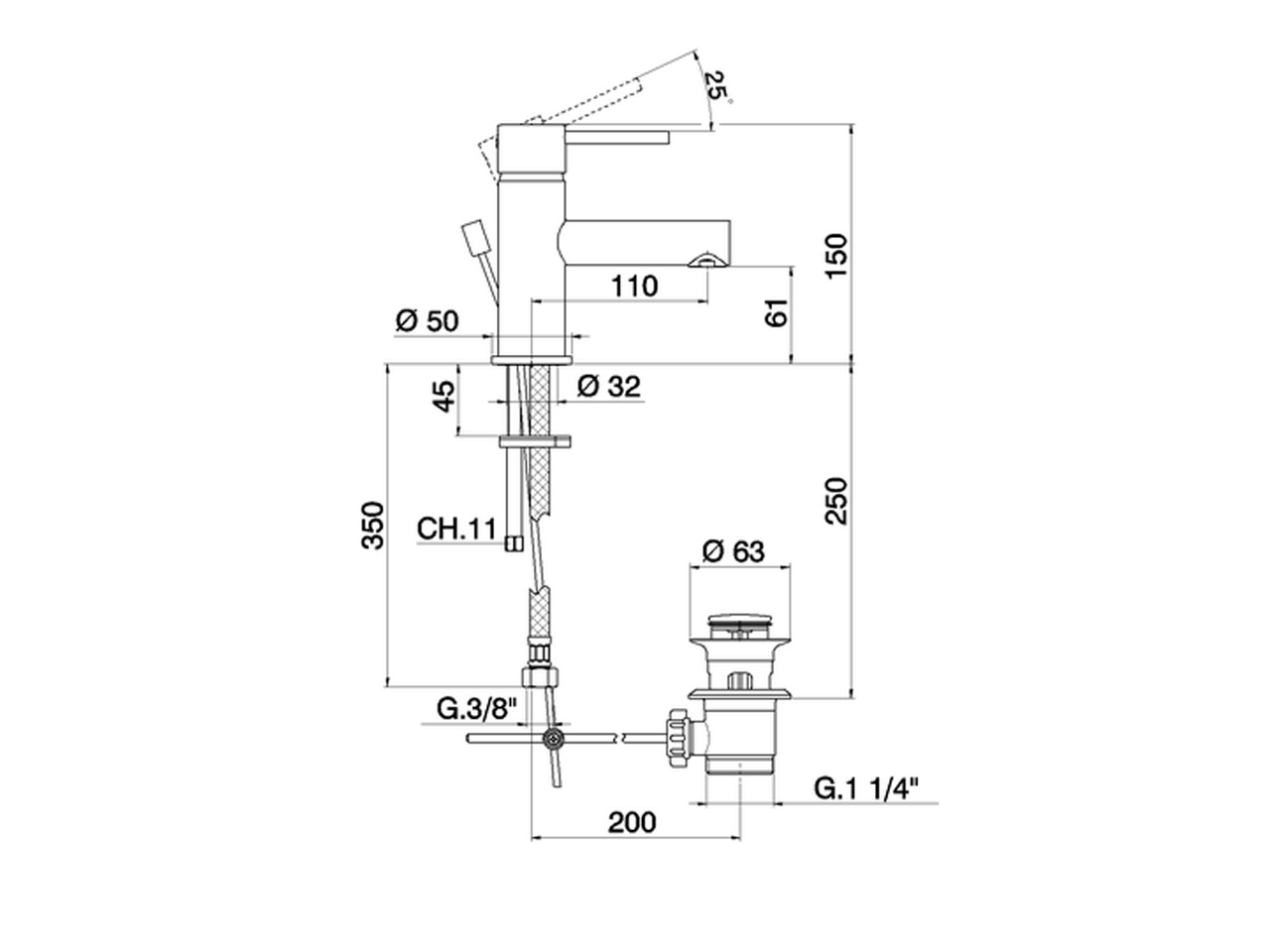 Miscelatore monocomando lavabo EnergySave TRATTO EVO_TV000515 - v1