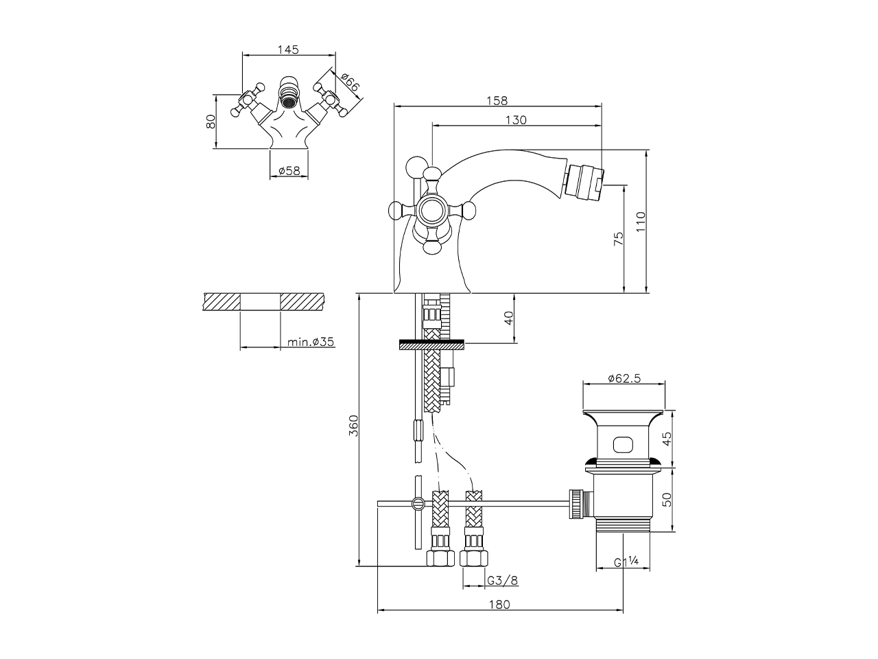 Miscelatore bidet VICTORIAN_VT000550 - v1