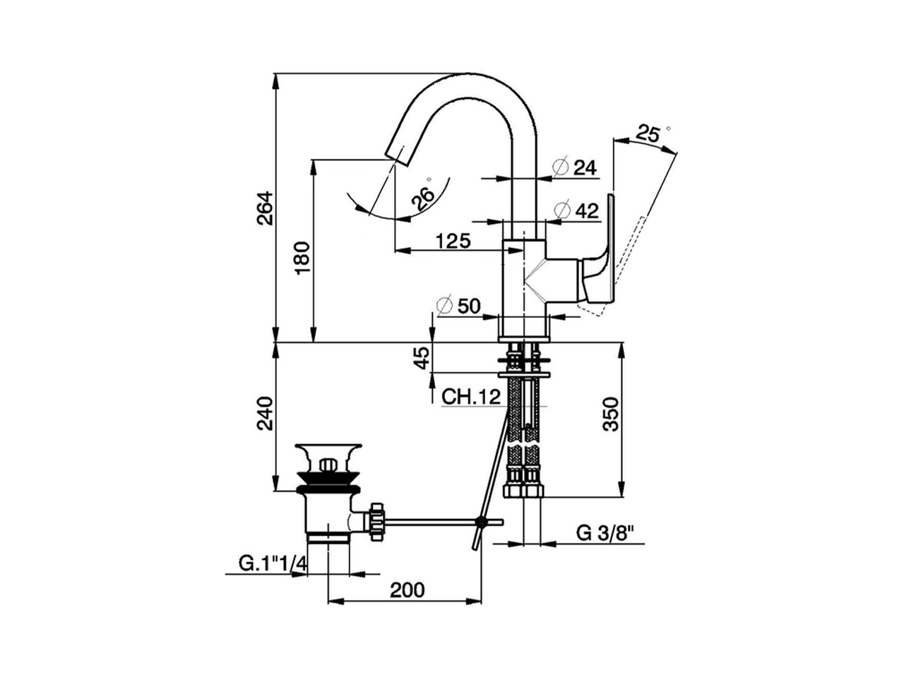 Miscelatore monocomando lavabo EnergySave H3_AH000475 - v1