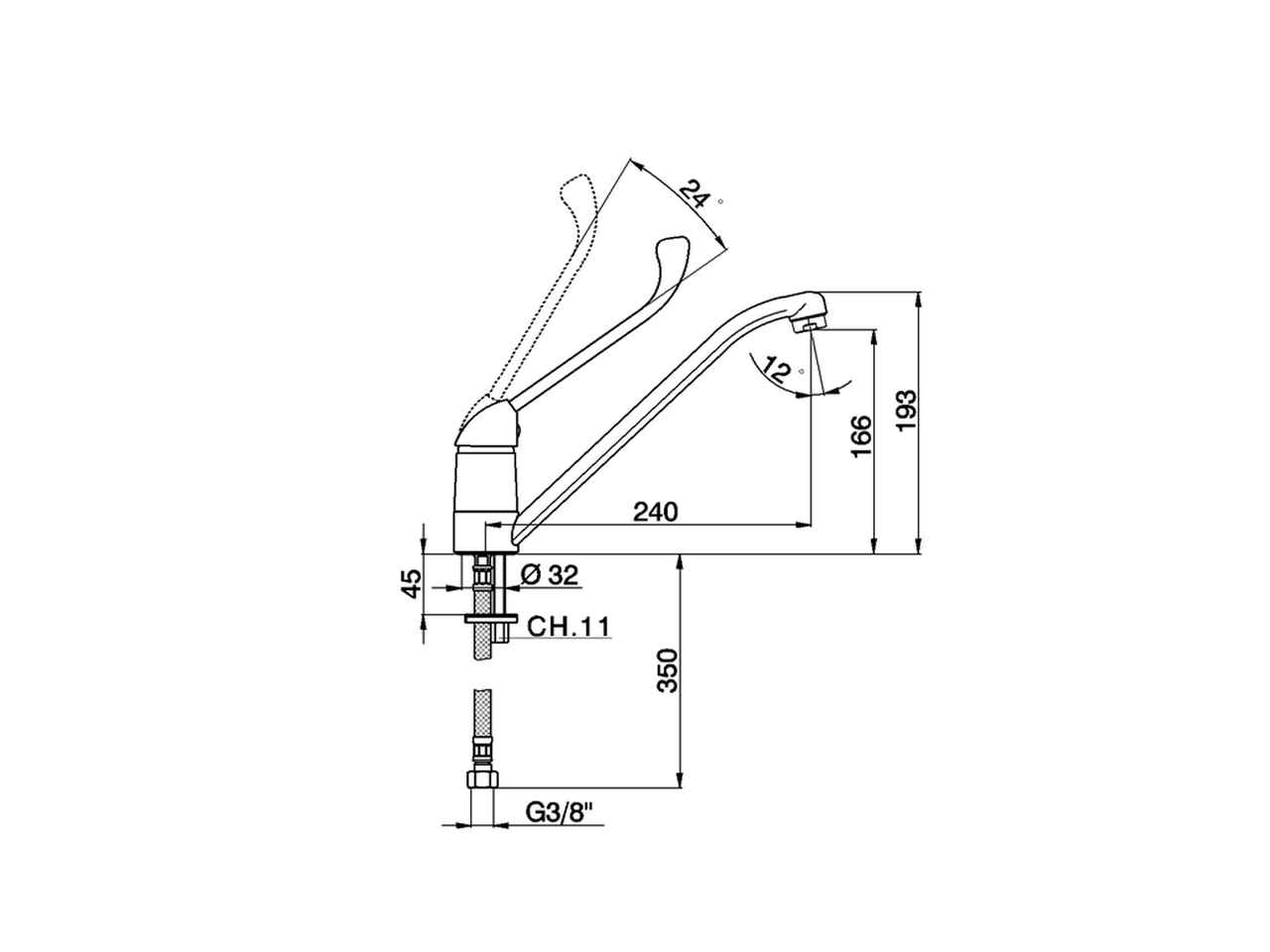 Miscelatore monocomando lavello COLLETTIVITÀ_CL300580 - v1