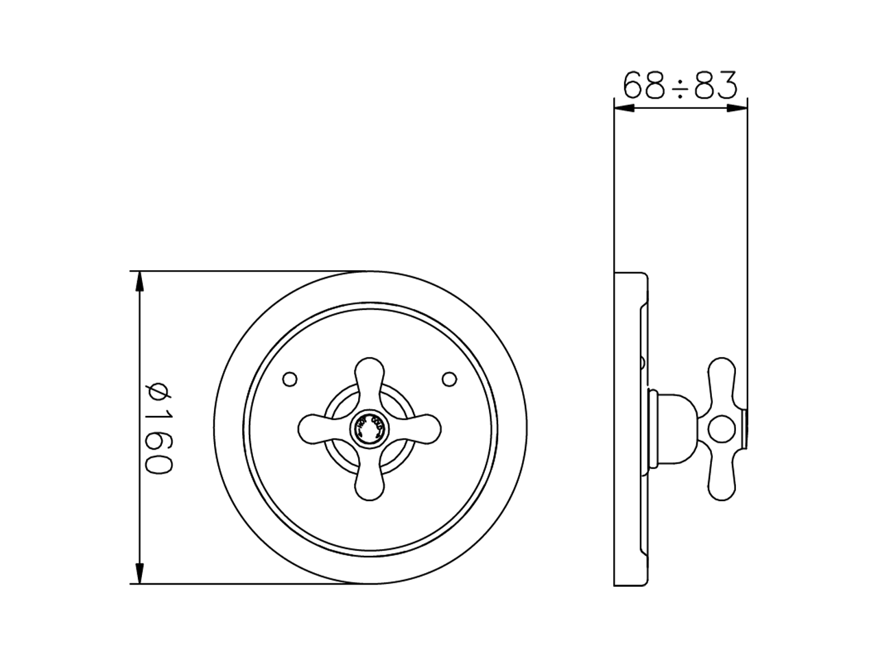 Parte esterna termostatico doccia incasso CROISETTE_CS007200 - v1