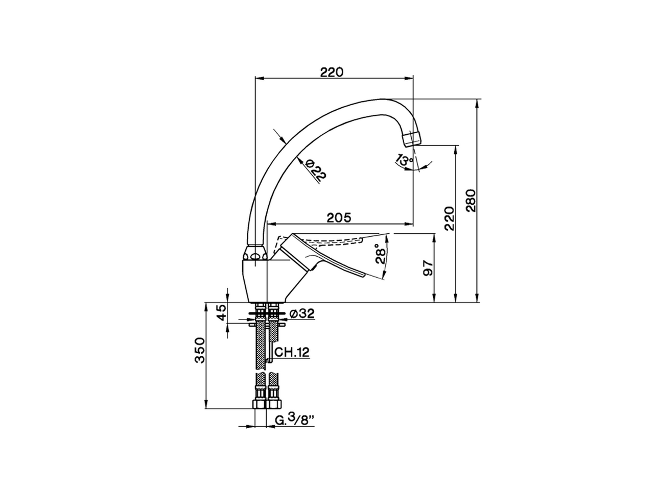 Miscelatore monocomando lavello KITCHEN_FU700520 - v1