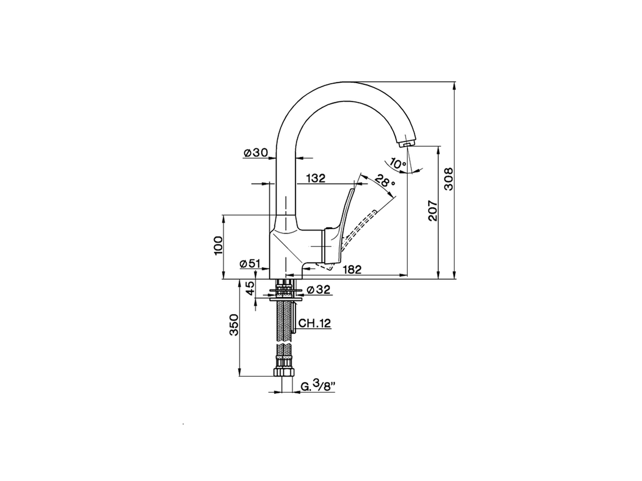 Miscelatore monocomando lavello KITCHEN_FU700530 - v1