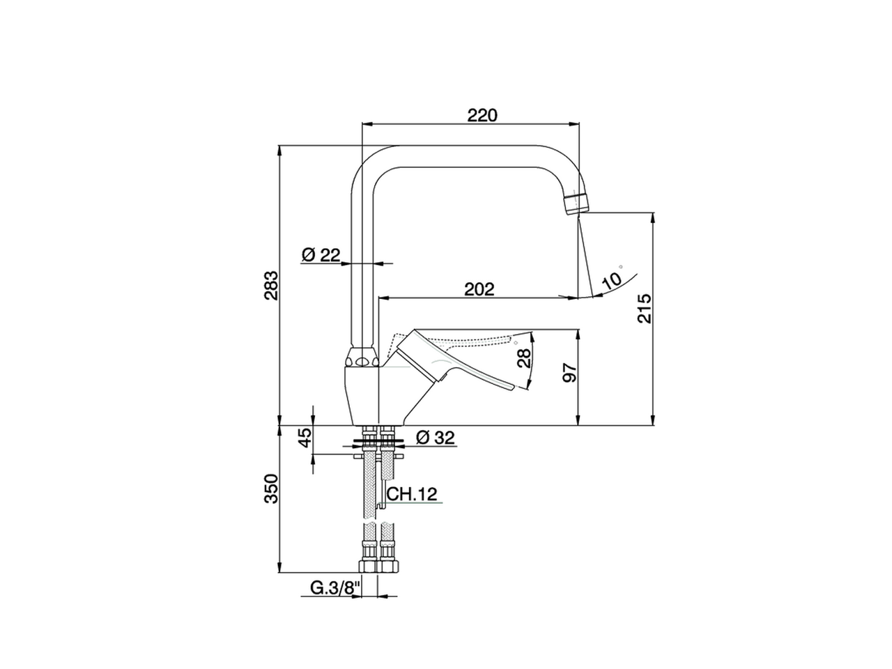 Miscelatore monocomando lavello KITCHEN_FU702520 - v1