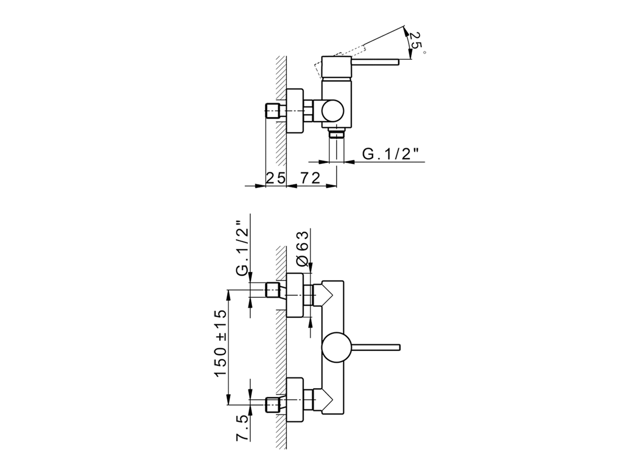 Miscelatore monocomando doccia NUOVA KIRUNA_K2000440 - v1