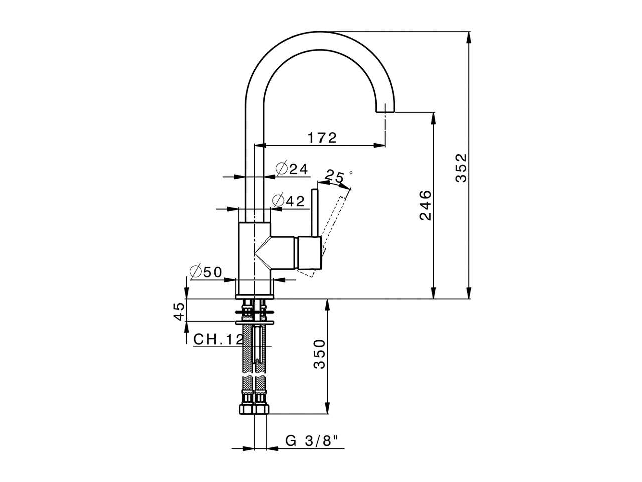 Miscelatore monocomando lavello EnergySave NUOVA KIRUNA_K2000535 - v1