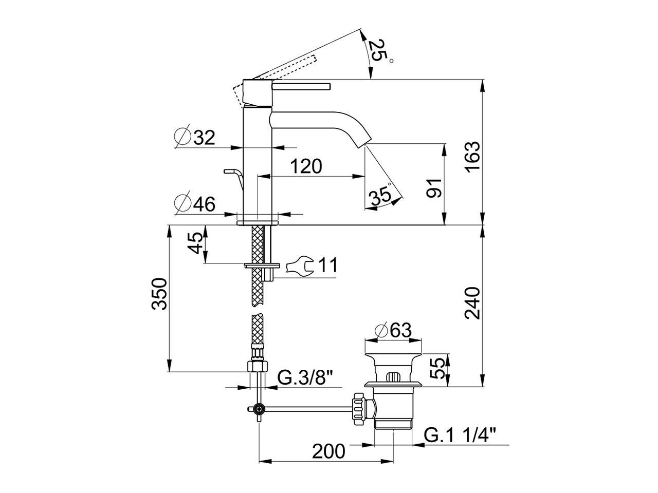 Miscelatore monocomando lavabo large M32_MT000494 - v1