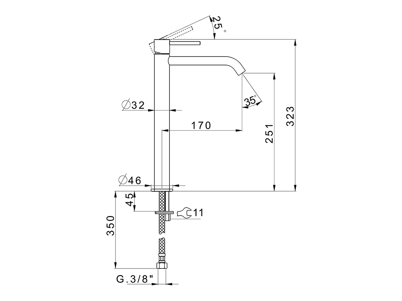 Miscelatore monocomando lavabo alto M32_MT004544 - v1