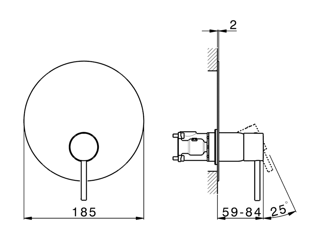 Completo Monocomando per One-Box M32_MT0BM010 - v1