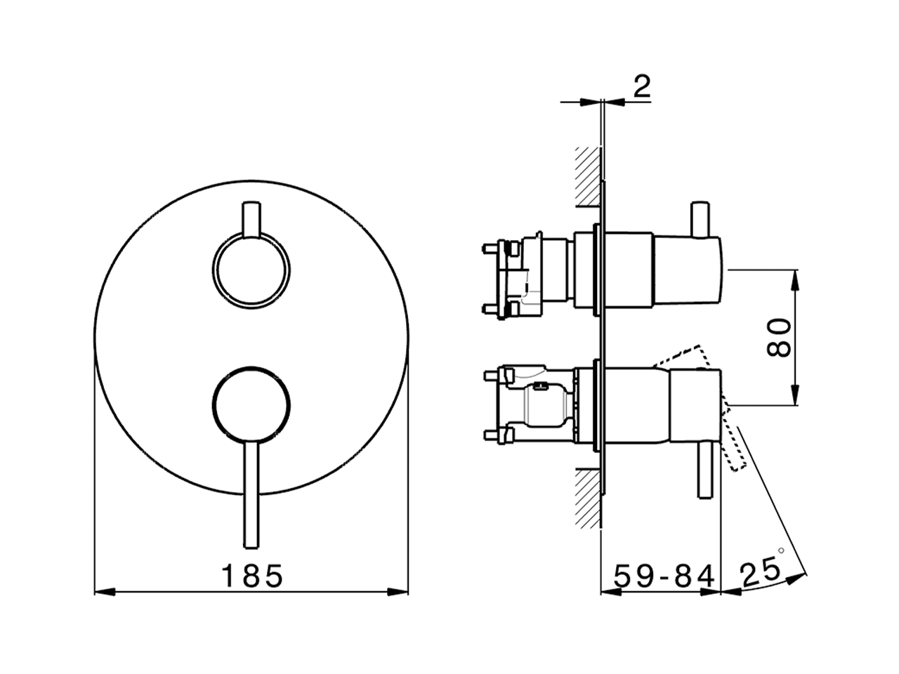 Completo Monocomando per One-Box M32_MT0BM030 - v1
