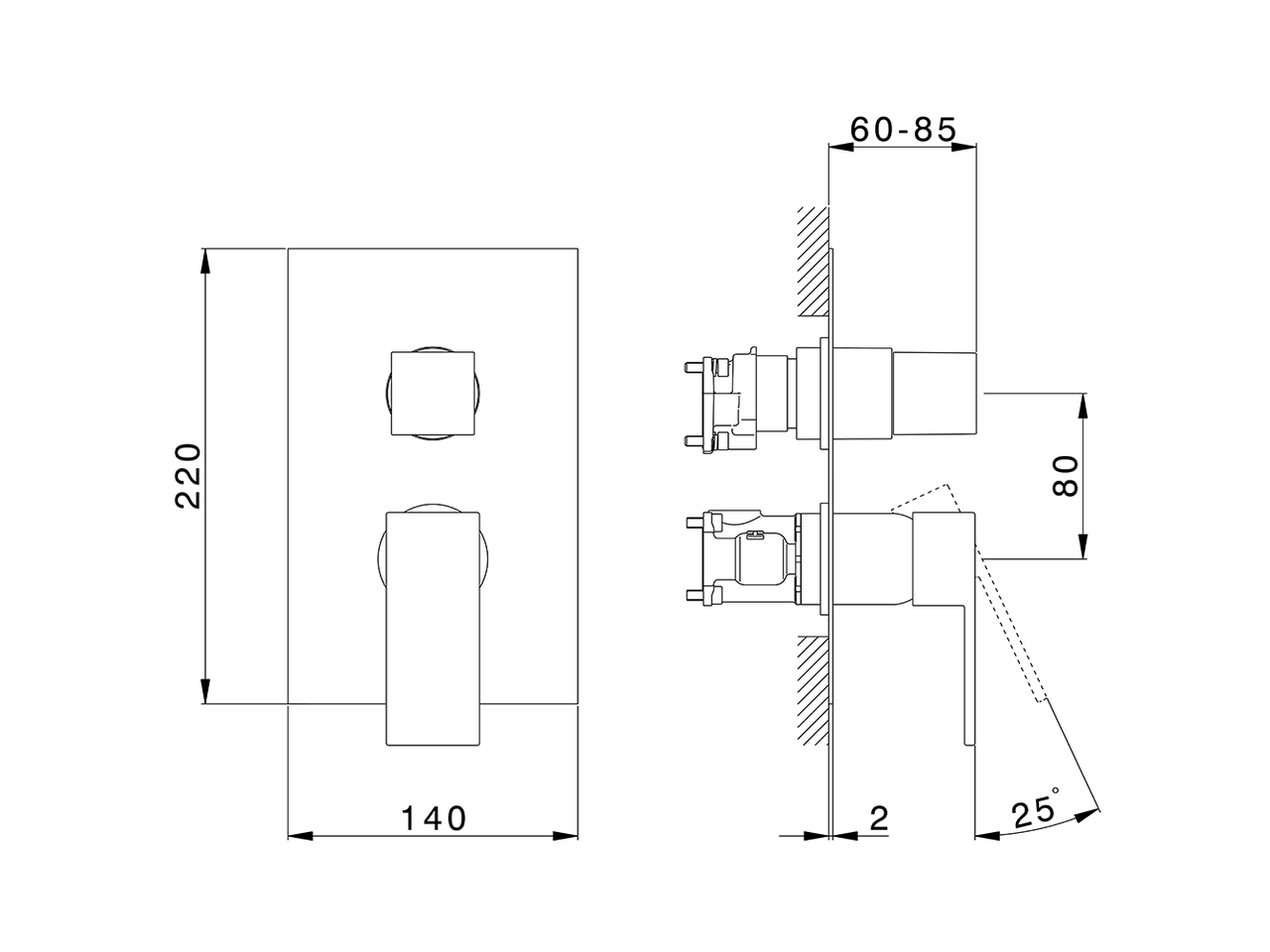 Completo Monocomando per One-Box ONE BOX_NE0BM030 - v1