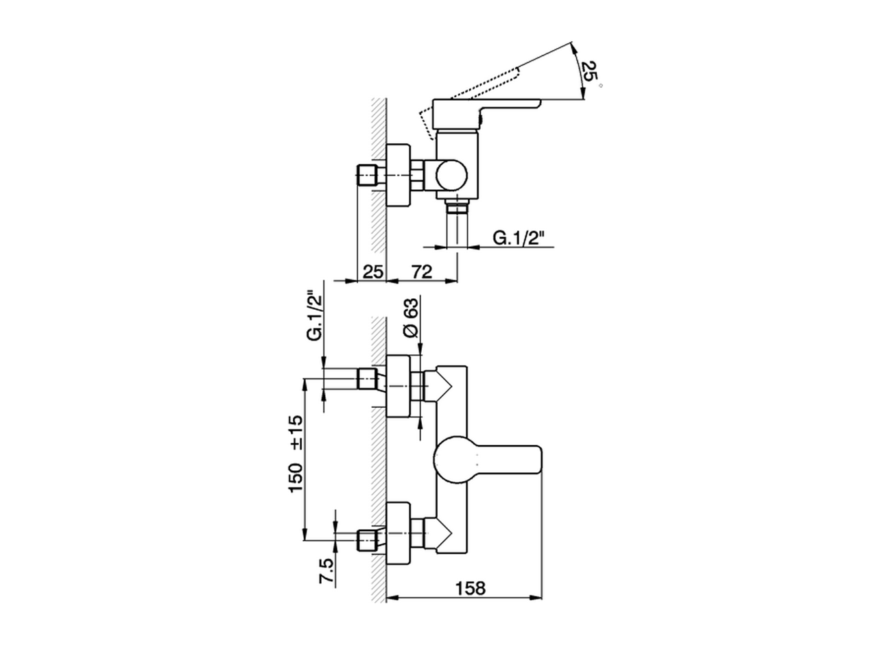 Miscelatore monocomando doccia SOFT_SF000440 - v1