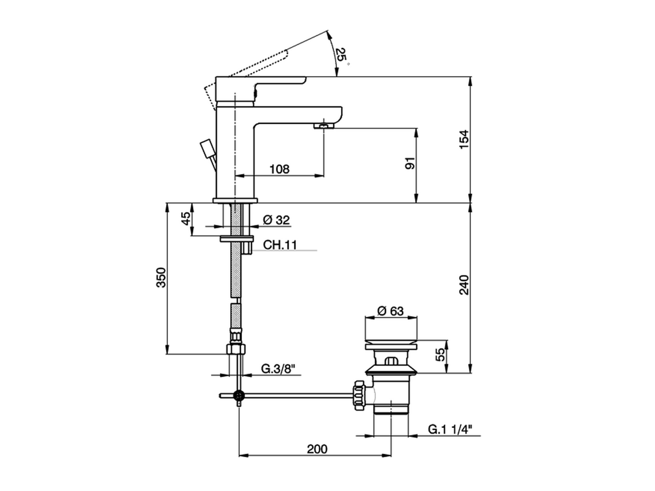 Miscelatore monocomando lavabo SOFT_SF000490 - v1