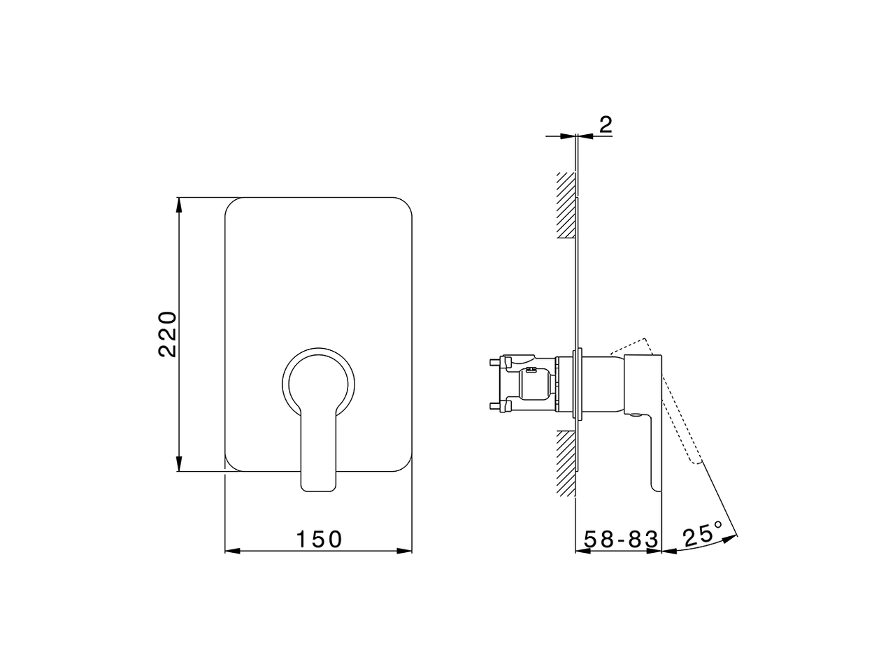 Completo Monocomando per One-Box ONE BOX_SF0BM010 - v1