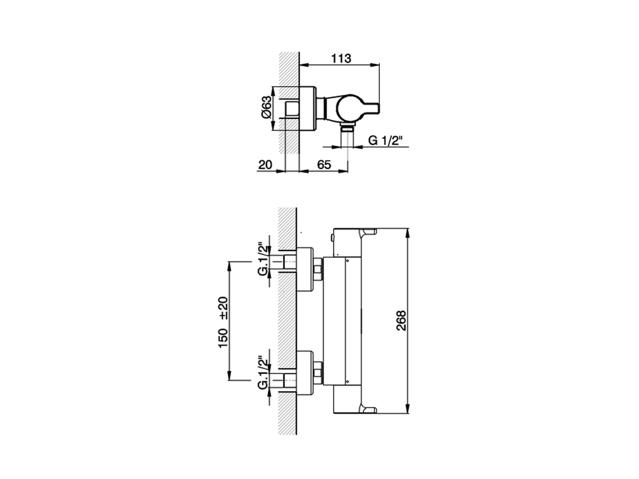 Miscelatore termostatico doccia SOFT_SFT01010 - v1