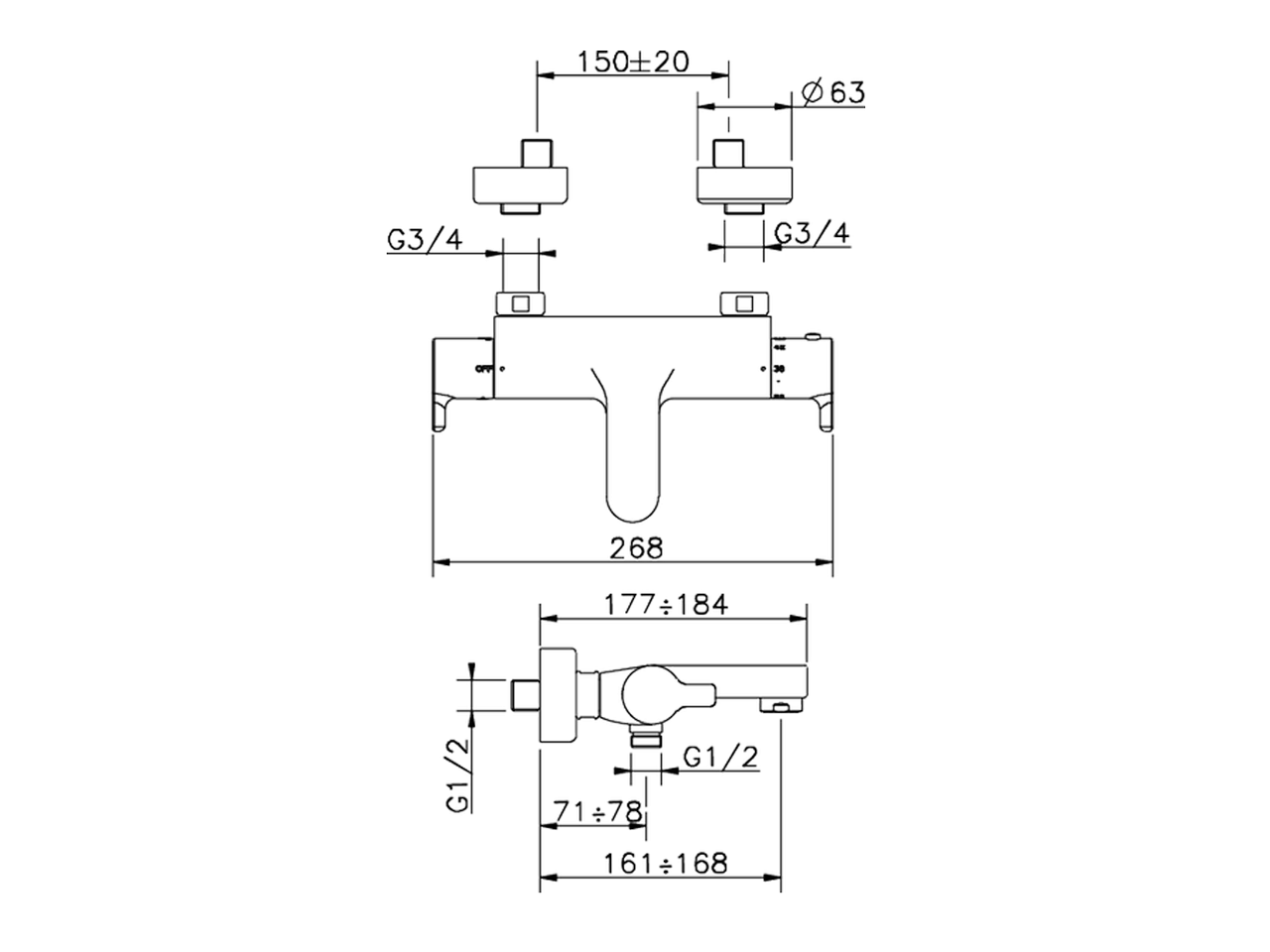 Miscelatore termostatico vasca SOFT_SFT21010 - v1