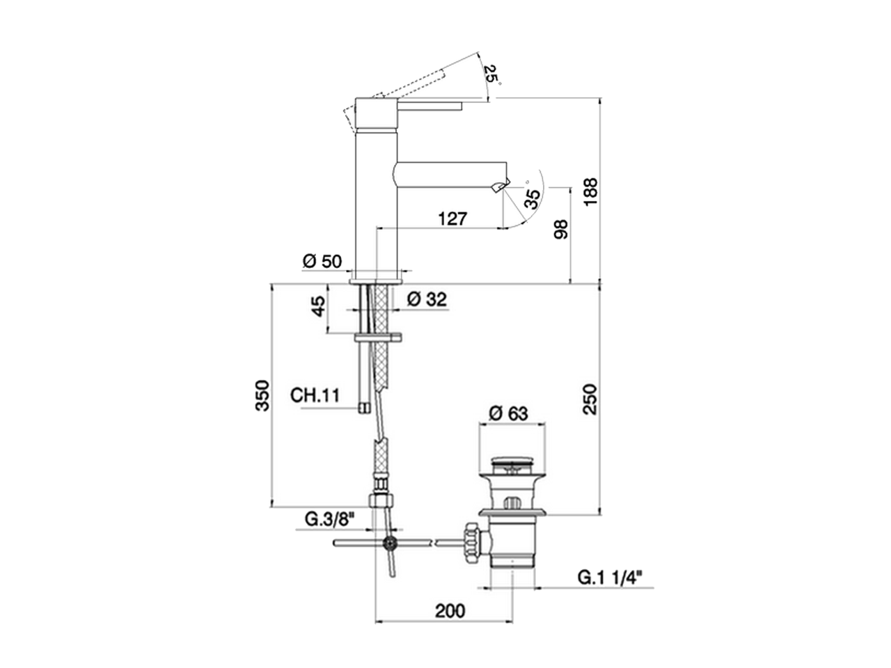 Miscelatore monocomando bidet large TRATTO EVO_TV000590 - v1