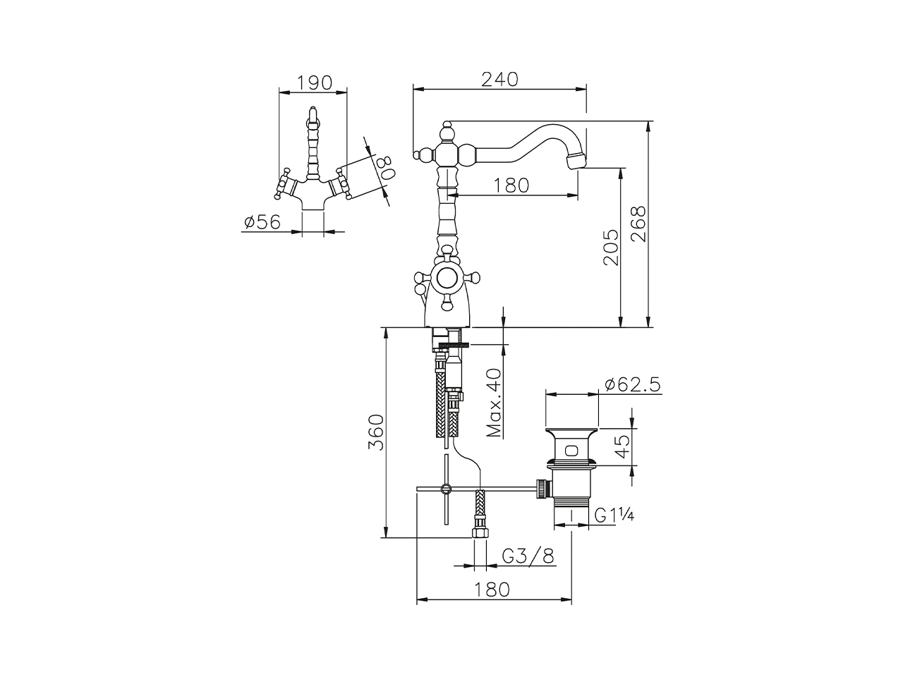 Miscelatore termostatico lavabo THERMO_VTT52010 - v1