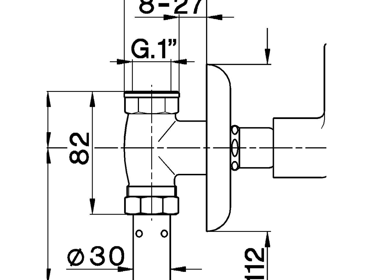 Rubinetto passo rapido incasso per WC G.1