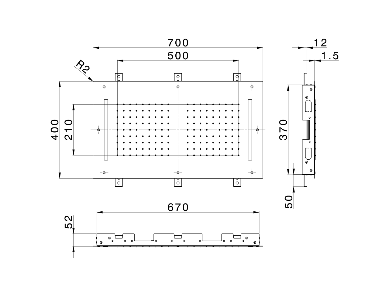 Soffione a soffitto con cromoterapia 700x400 mm ZEN_ZS1C0115 - v1