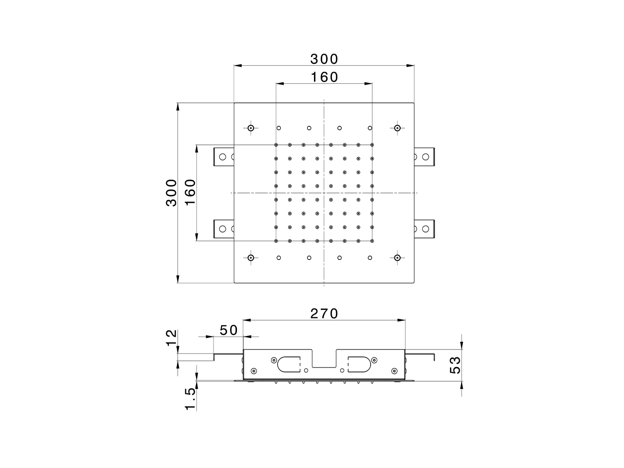 Soffione a soffitto 300x300 mm ZEN_ZS1C0365 - v1